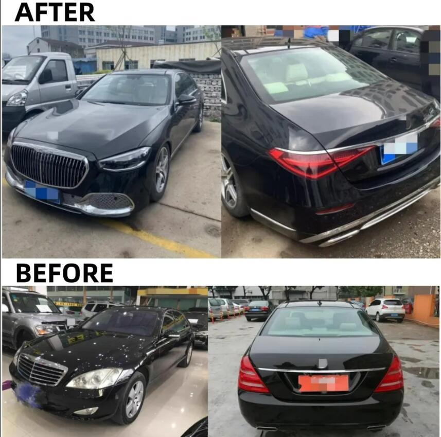 Eski S Class W221 (2006-2013)  Yeni S Class W223 (2021+)  Yükseltme Maybach  Body Kit Seti  , , , 